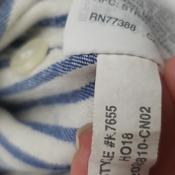 Madewell Central Drapey Shirt in Dalton Stripe Size XXS Oversized - Picture 10 of 10